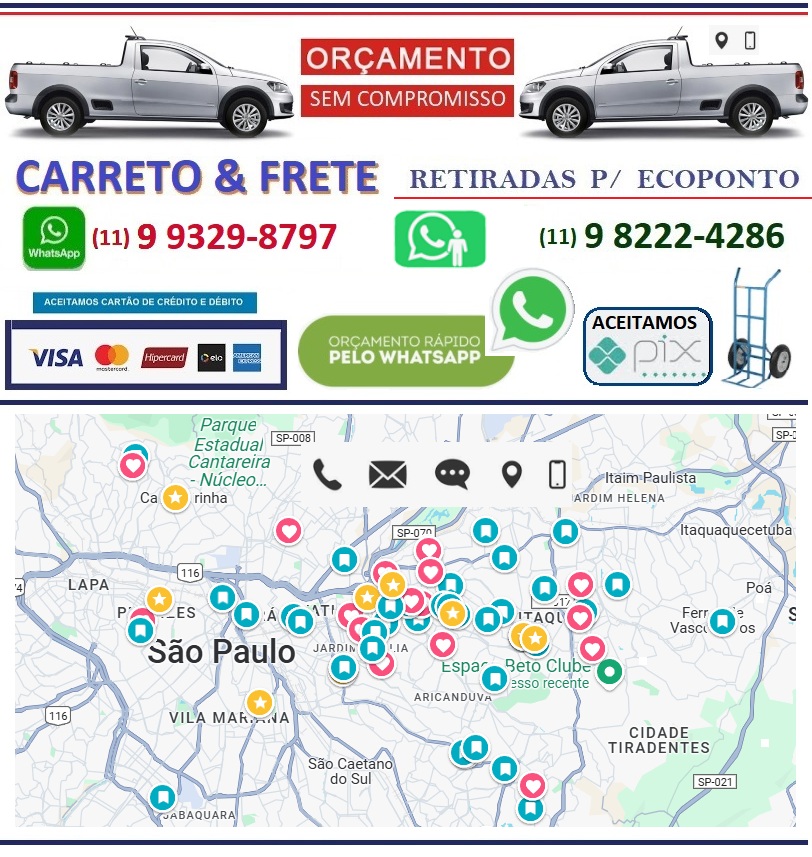 Carreto Ponte Rasa , Frete Tiquatira 11 9 9329-8797