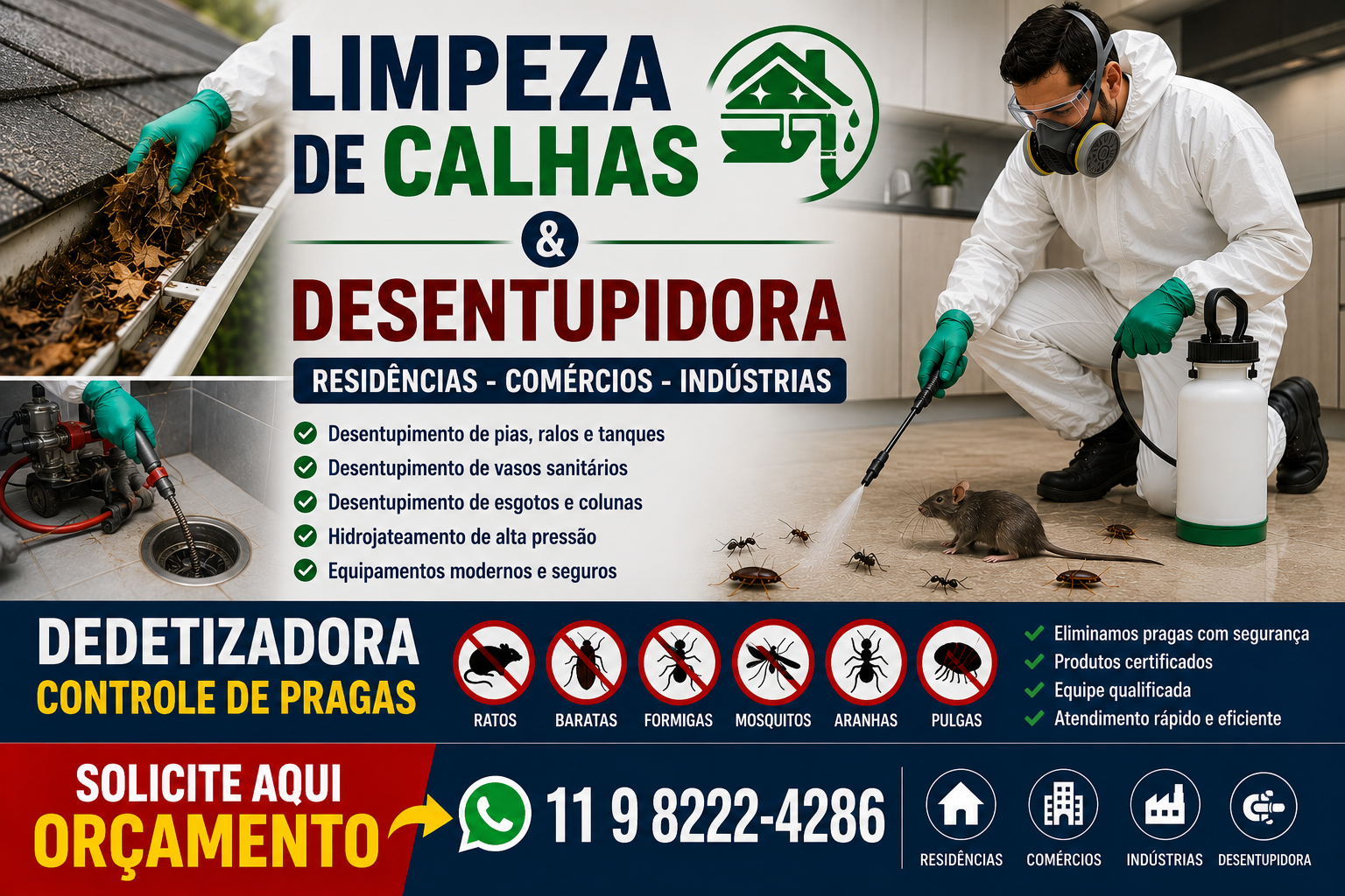 Limpeza De Calhas Parque Novo Mundo e Desentupidora Jacana